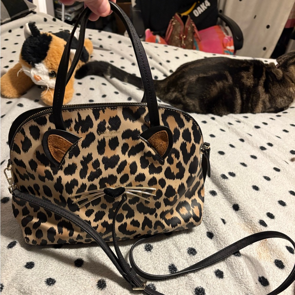Kate Spade Run Wild Leopard Lottie Bag EUC